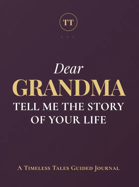 Dear Grandma, Tell Me the Story of Your Life — cover in Deep Aubergine
